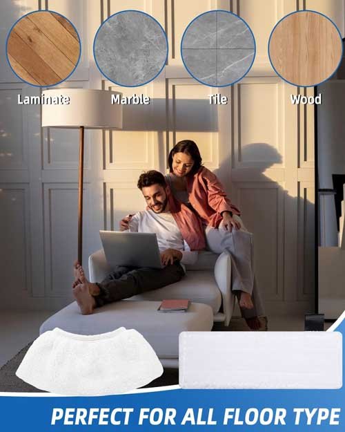 Jissta 8 Microfibre Cloth Set Compatible with Kärcher Steam Cleaner EasyFix SC 2, SC 3, SC 4, SC 5,