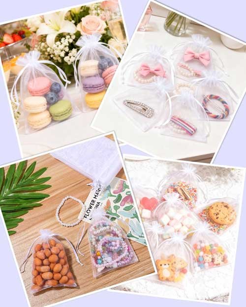 Mixara Pack of 150 Organza Bags 10 x 15 cm