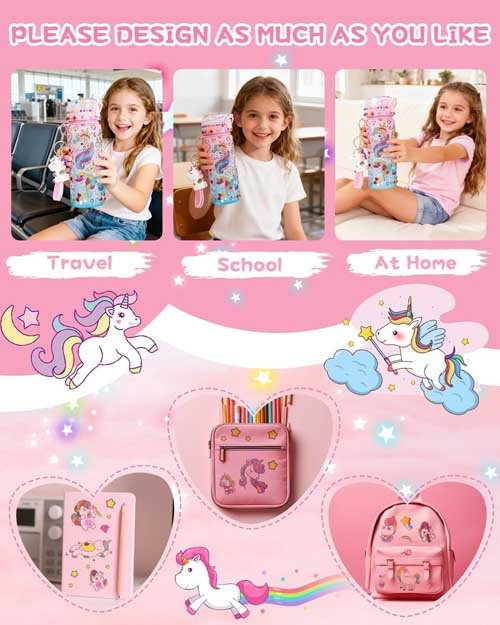 Mixara Unicorn Insulated Water Bottle Girl DIY