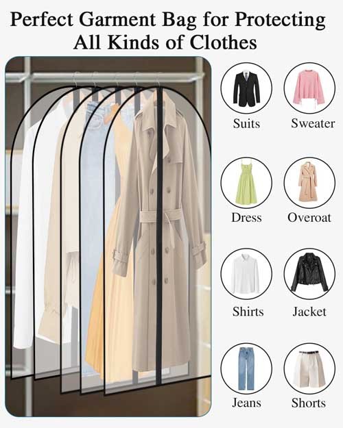 SOBEAU 8 x Semi-Transparent Protective Clothing Covers