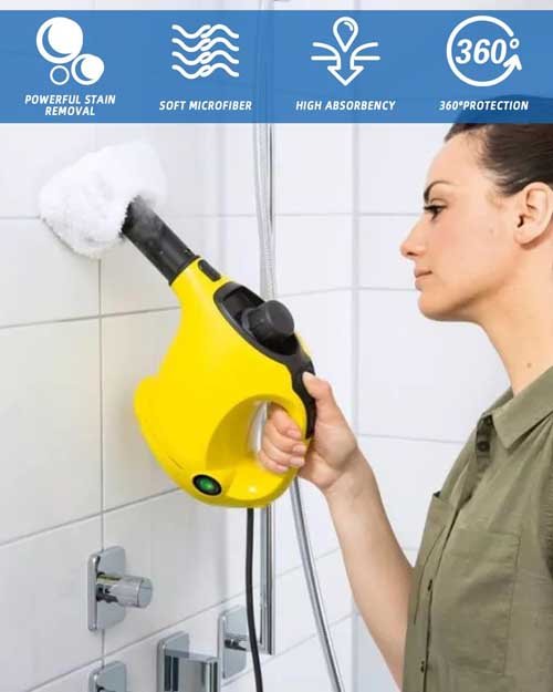 Jissta 8 Microfibre Cloth Set Compatible with Kärcher Steam Cleaner EasyFix SC 2, SC 3, SC 4, SC 5,