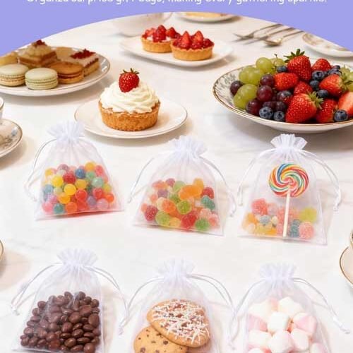 Mixara Pack of 150 Organza Bags 10 x 15 cm