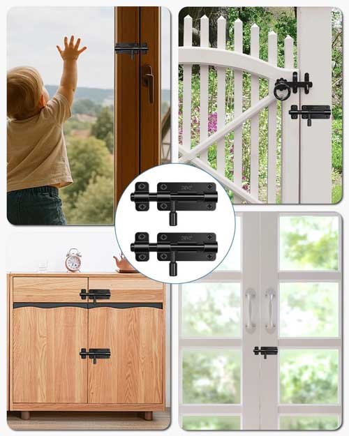 Mixara 2 Pieces 304 Acier Stainless Steel Door Latches