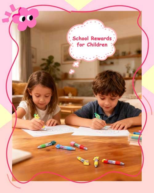 School and Children's Party Rewards Mixara 20 Multicolour 4 in 1 Ballpoint Pen