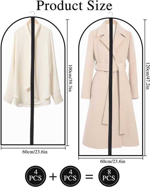 SOBEAU 8 x Semi-Transparent Protective Clothing Covers